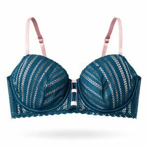 Victoria’s Secret Women’s Pink Green Underwire Bra – 34DD